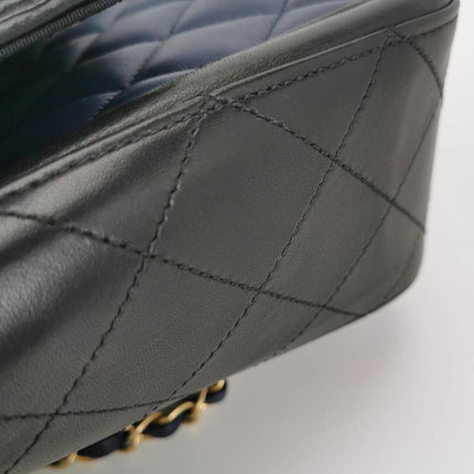 Sold Chanel Elegant CC Flap Bag Navy Black Quilted Medium