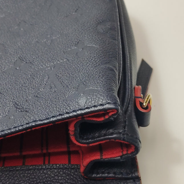 Louis Vuitton Pochette Métis Monogram Empreinte Leather Navy
