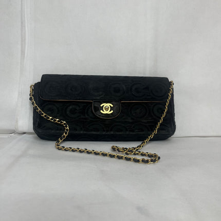 Chanel East West Rare Black Pony-hair Calfskin Leather CC Logo-Luxbags