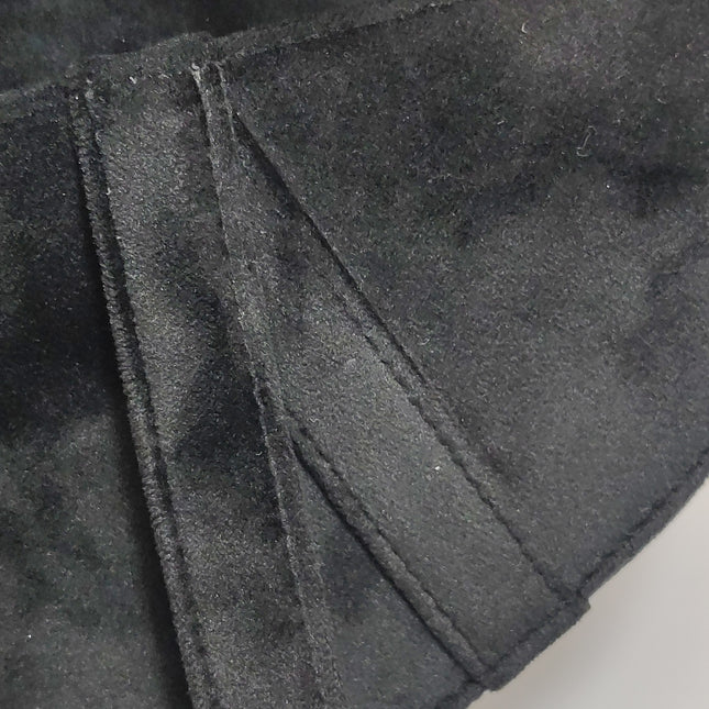 Dior Saddle Mini Velvet Handbag Black with Crystals