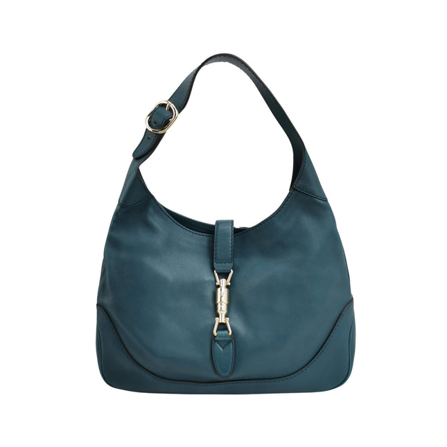 Gucci Jackie 1961 Soft Navy Leather Bag Medium-Luxbags