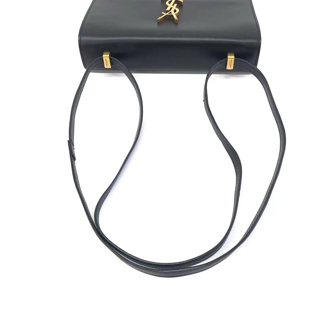 Yves Saint Laurent YSL Calfskin Small Dylan Shoulder Bag Black