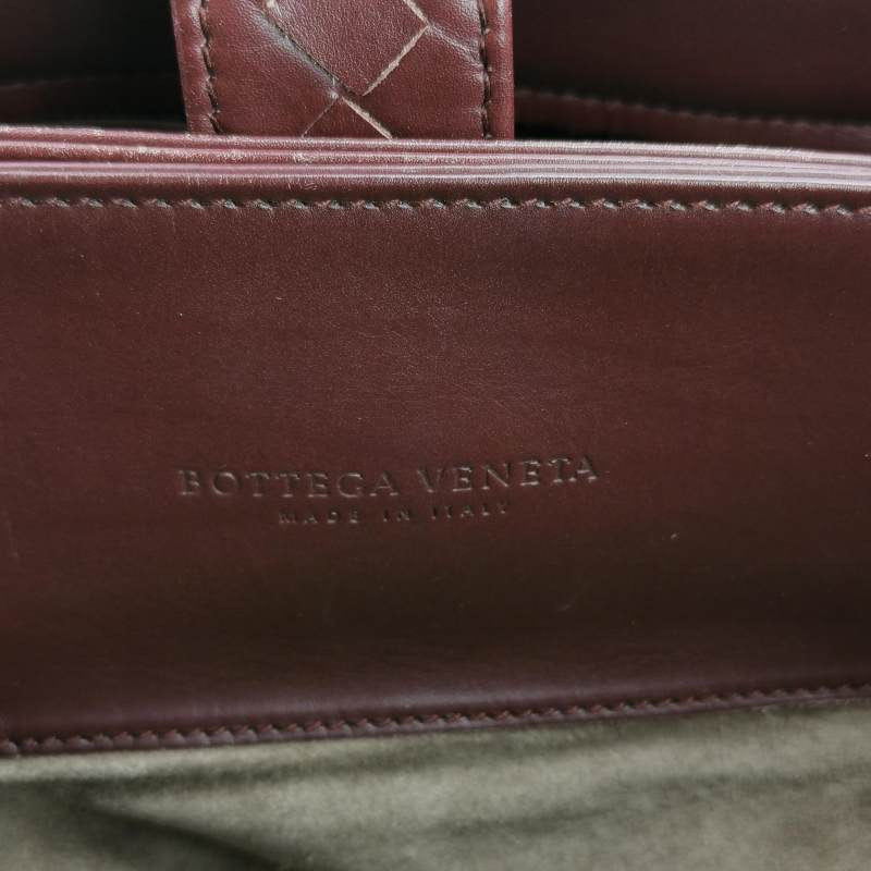 Bottega Veneta Roma Handbag Bag Intrecciato Nappa Leather Wine Burgundy Large 35cm