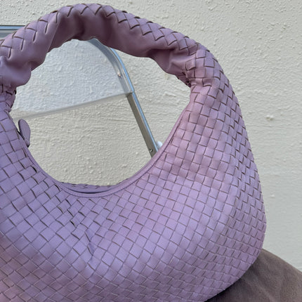 Sold Bottega Veneta Veneta Hobo Medium Lilac Lavender Intrecciato Leather Bag 40cm