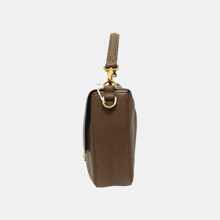 Fendi Baguette Selleria Calfskin Leather Crossbody Bag Large Brown