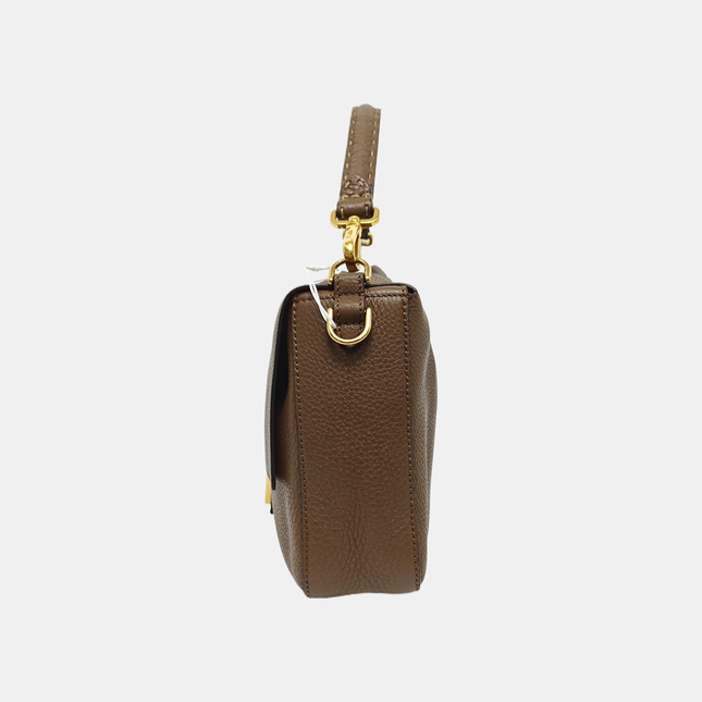 Fendi Baguette Selleria Calfskin Leather Crossbody Bag Large Brown