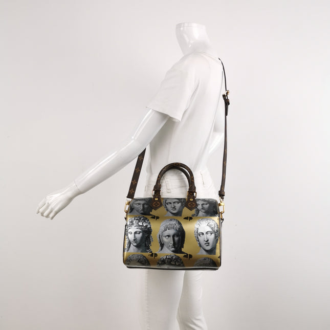 Louis Vuitton Speedy 25 Bandouliere Fornasetti Museum Gold