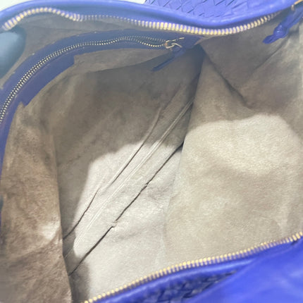 Sold Bottega Veneta Hobo Bag Lambskin leather Navy Medium 47cm