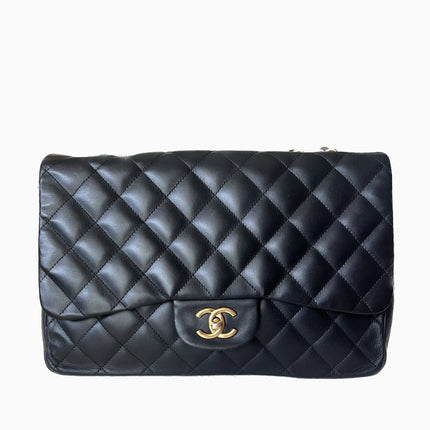 Sold Chanel Timeless/ Classic Flap Large Black with Gold Hardware