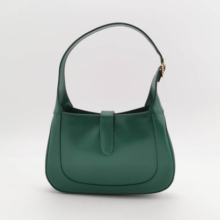 Gucci Jackie 1961 Green Leather Bag Small with Adjustable Strap