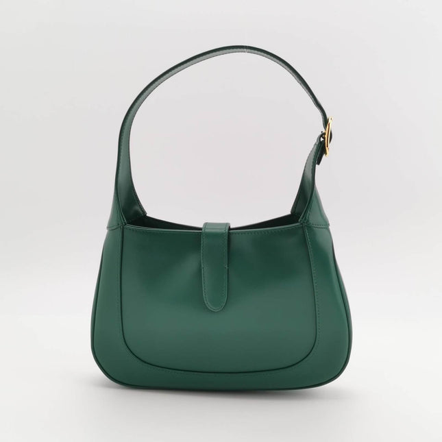 Gucci Jackie 1961 Green Leather Bag Small with Adjustable Strap