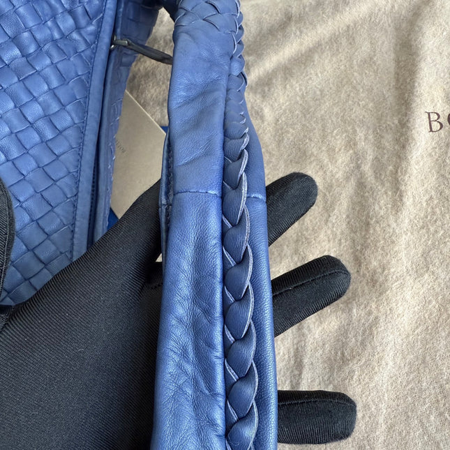 Bottega Veneta Veneta Hobo Large Navy Intrecciato Leather Bag 47cm