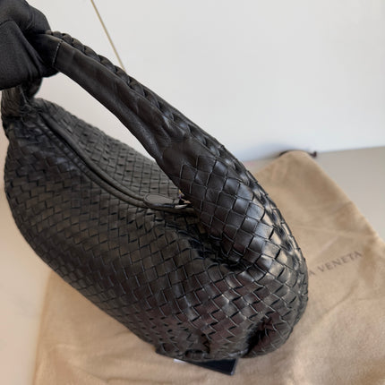 Bottega Veneta Belly Hobo Intrecciato Black Nappa Leather Small 40cm