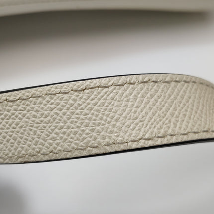 Dior Saddle Medium 2021 White Grained Leather Handbag