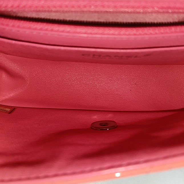 Sold Chanel Classic Flap Mini Pink Patent Leather Silver Hardware, 2015-2016