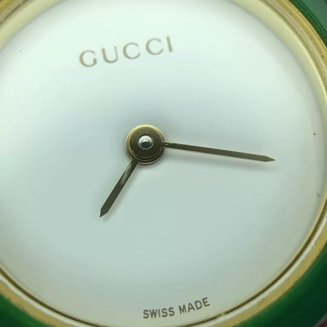 Gucci Play Watch Rainbow Interchangable Ceramic Bazel Bangle Watch 12 Colors