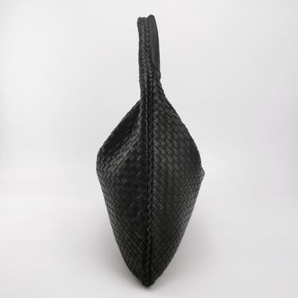 Bottega Veneta Veneta Hobo Maxi Black Leather 51cm
