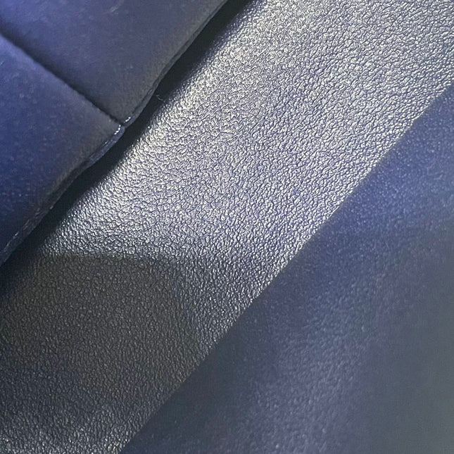 Chanel Classic Flap Medium Royal Blue Velvet Silver Hardware