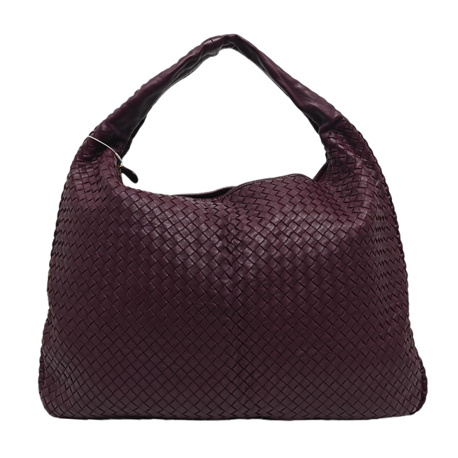 Bottega Veneta Veneta Hobo Maxi Purple Intrecciato Leather Bag 51cm