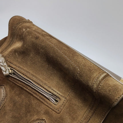 Celine Phantom Mini Dark Brown Suede Leather 30cm