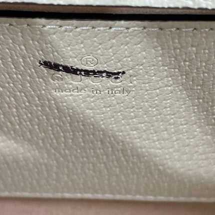 Gucci Diana Small East West Cream White Leather Bag Bamboo Handle with Strap