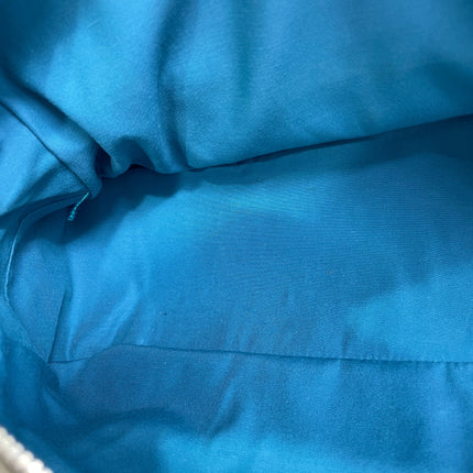 Gucci Horsebit Boston Bowling Handbag Monogram Canvas Blue Leather