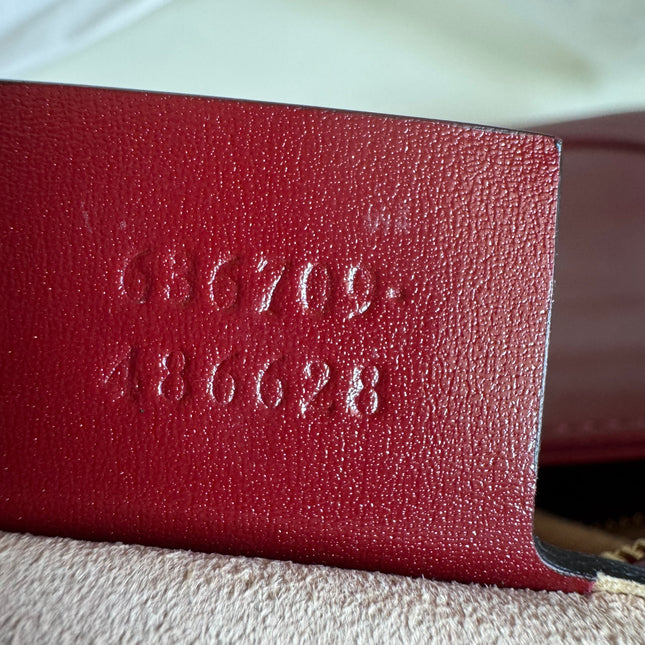 Gucci Jackie 1961 Red Burgundy Leather Bag Small Shoulder Bag