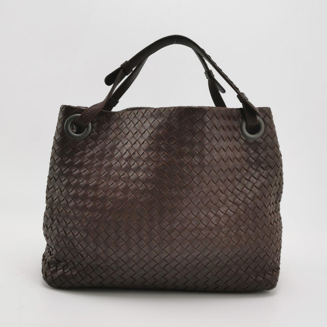Bottega Veneta Garda Dark Brown Intrecciato Nappa Leather Large 33cm