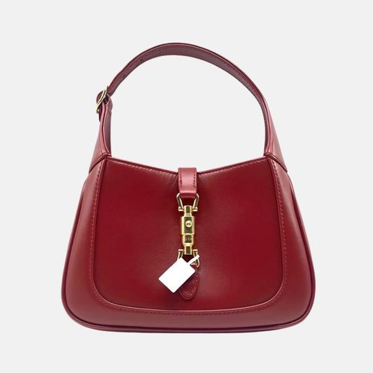 Gucci Jackie 1961 Mini Red Burgundy Leather Bag-Luxbags