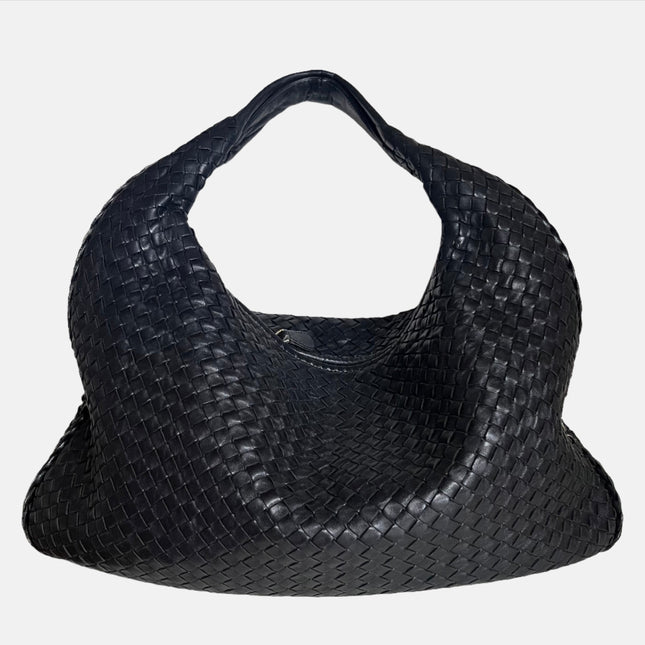 Bottega Veneta Veneta Hobo Large Black Leather 48cm
