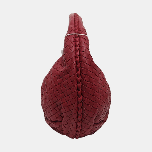 Bottega Veneta Belly Hobo Intrecciato Red Burgundy Medium 40cm