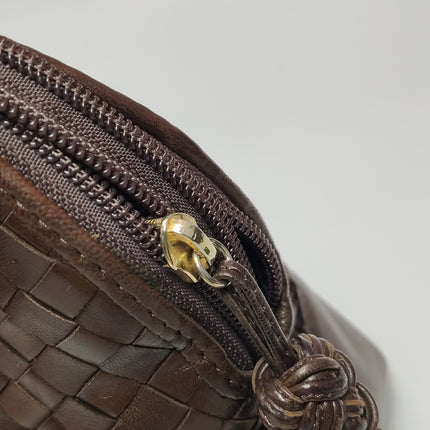 Bottega Veneta Top Handle Bowling Bag Dark Chocolate Brown Intrecciato Leather