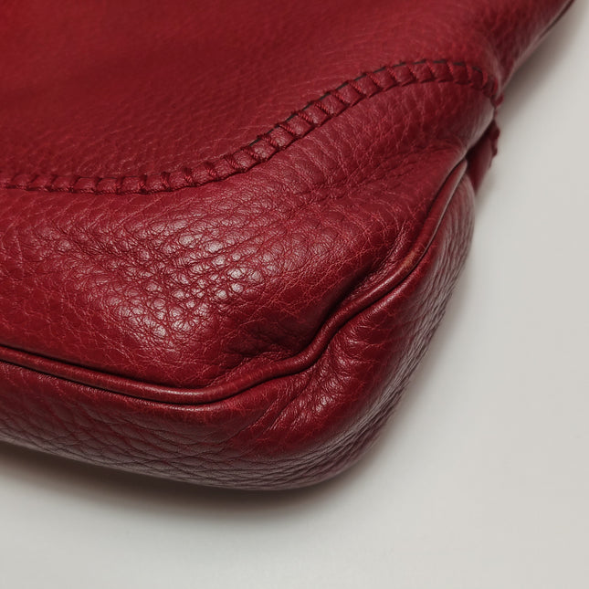 Gucci Jackie Medium Red Calfskin Leather Crossbody Bag