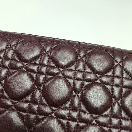 Lady Dior Small My Abcdior Purple Lambskin Cannage Leather Gold Hardware