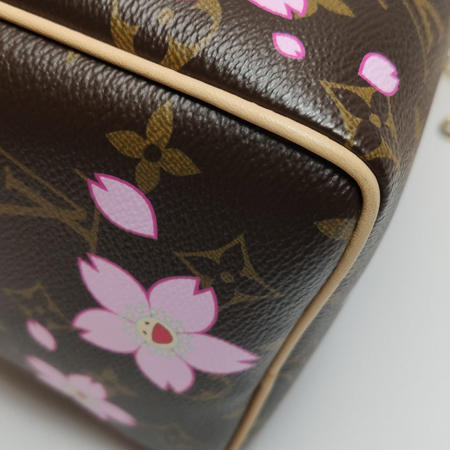 Louis Vuitton x Takashi Murakami Speedy 25 Cherry Blossoms on Monogram Crossbody Bag