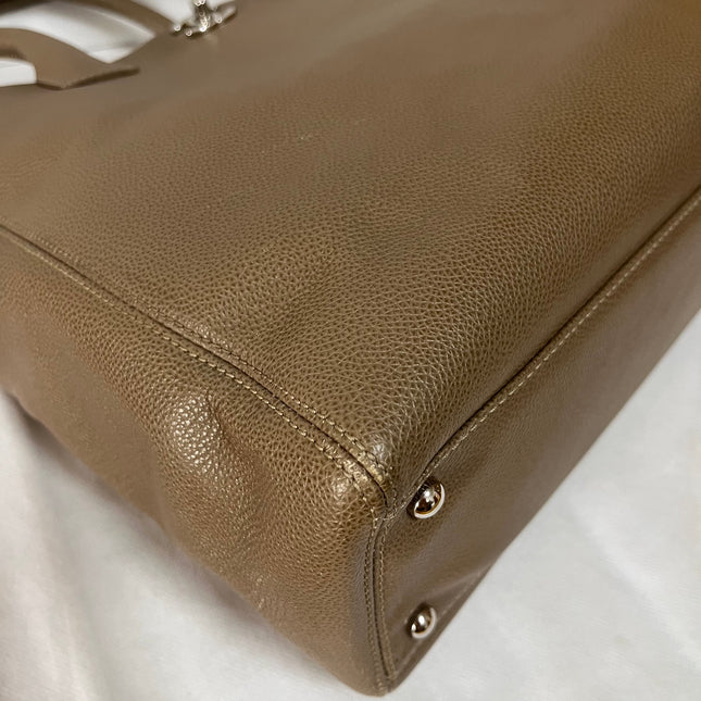Chanel Cerf Executive Tall Brown Leather Handbag 30cm