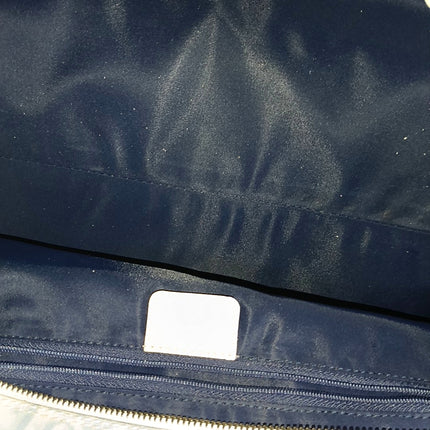 Dior No. 1 Rasta Trotter Bowling Bag Blue Oblique Canvas White Patent Leather