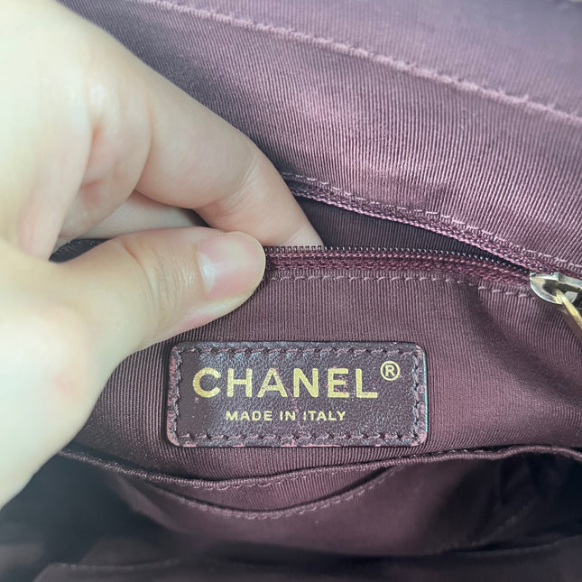 Sold Chanel Chevron Black and Gold Shoulder Bag