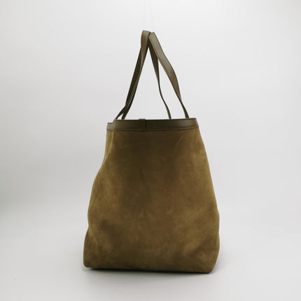 Bottega Veneta Cabat Tote Olive Green Suede Leather 38cm