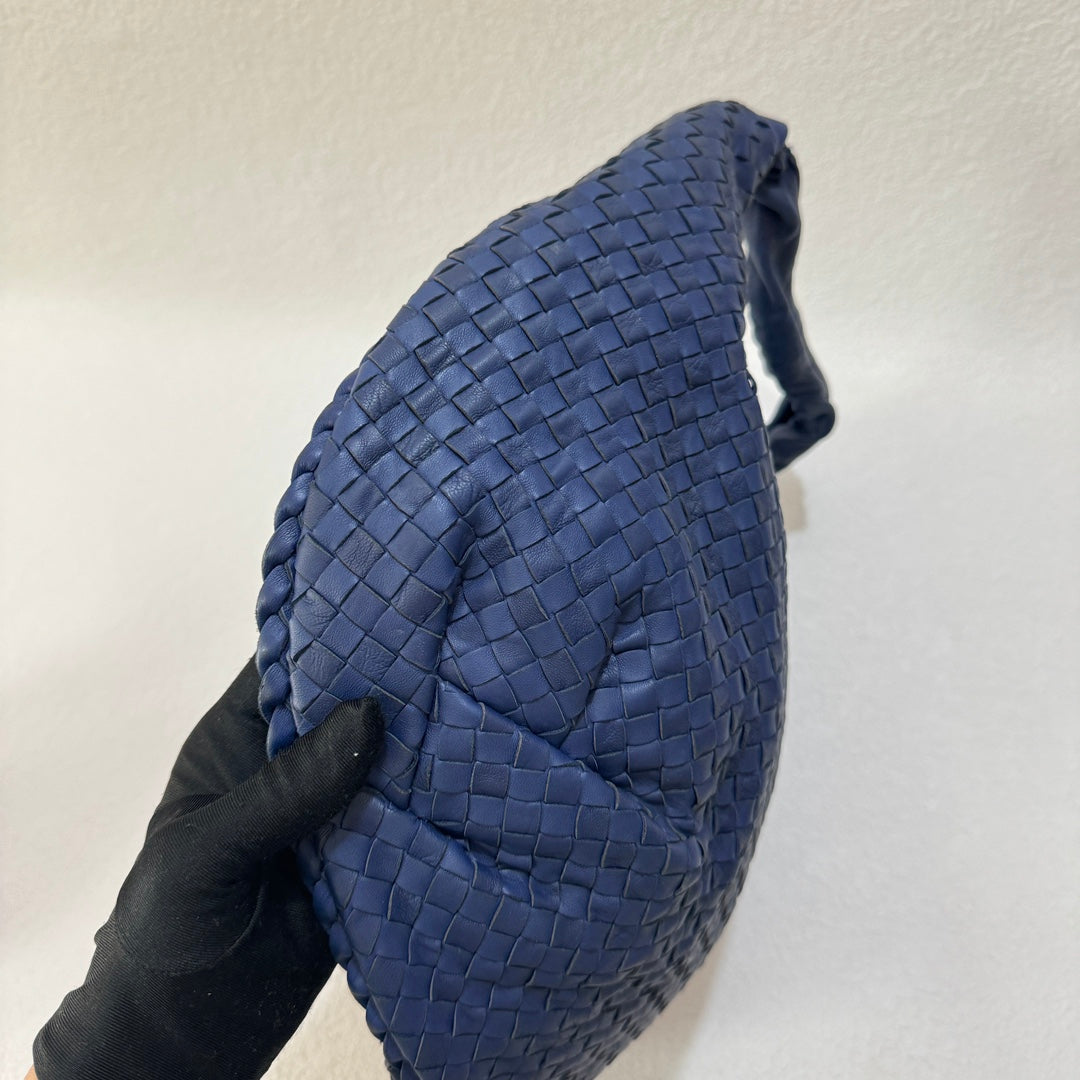 Bottega Veneta Belly Hobo Intrecciato Navy Large 47cm