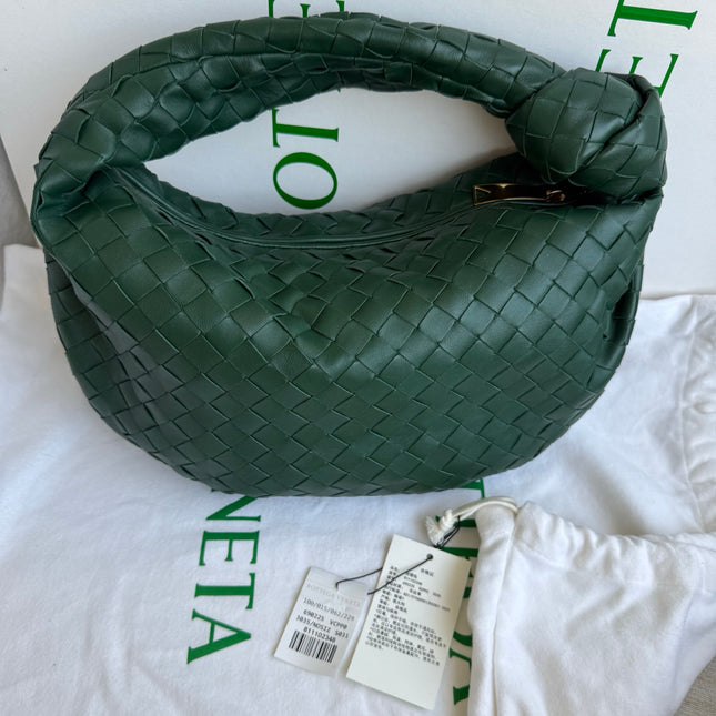 Bottega Veneta Teen Jodie Leather Dark Forest Green 36cm