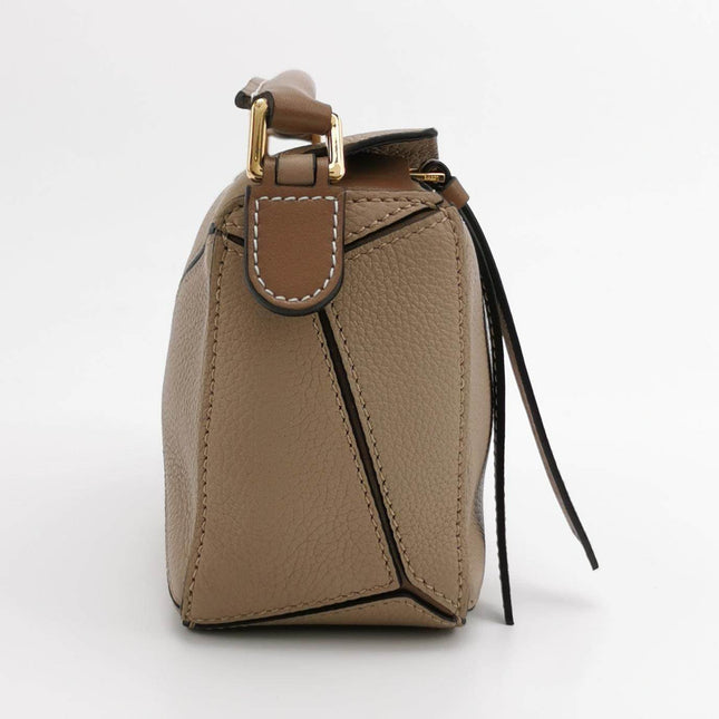 Sold Loewe Puzzle Mini Sandy Beige Calfskin Leather Crossbody Bag