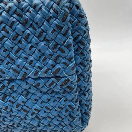 Bottega Veneta Cabat Tote Intreccio Leather Navy and Black 42cm