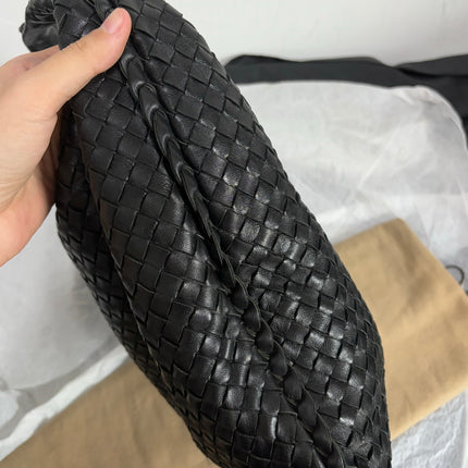 Bottega Veneta Veneta Intrecciato Hobo Bag Large Black Lambskin leather 48cm