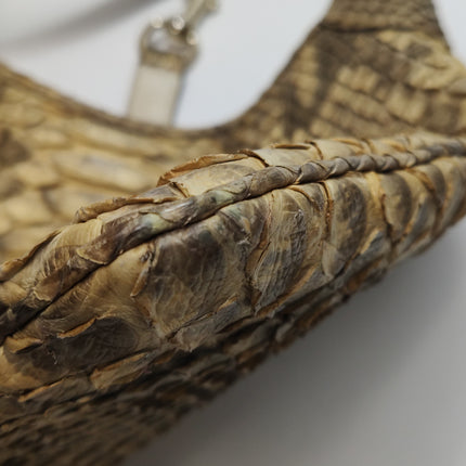 Gucci Jackie Vintage Camel Python Leather Rare