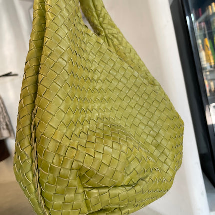 Bottega Veneta Belly Hobo Intrecciato Avocado Green Nappa Leather Large 50cm