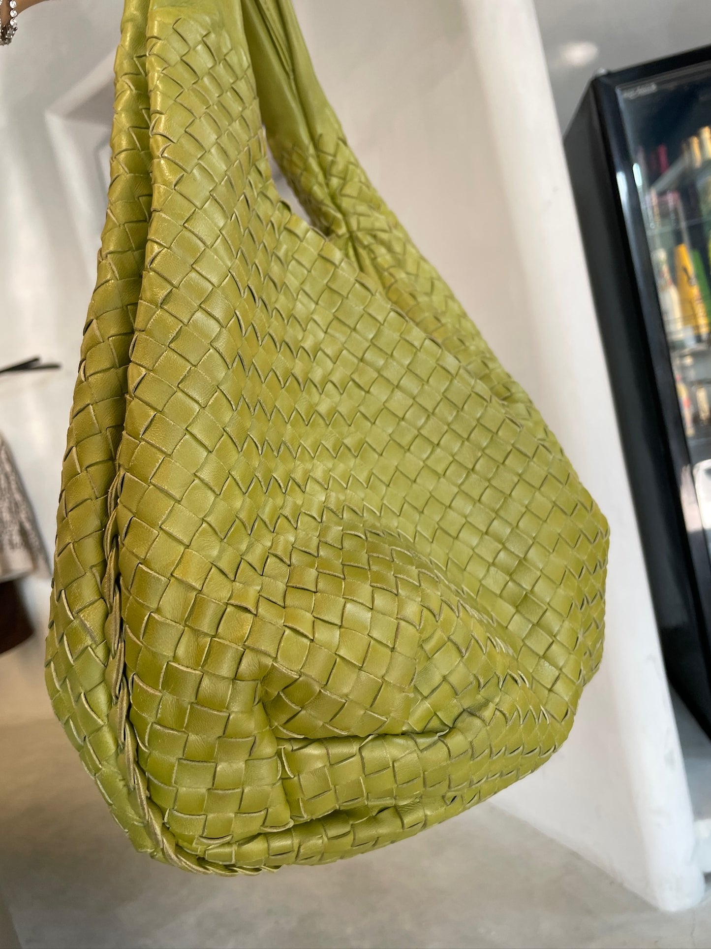 Bottega Veneta Belly Hobo Intrecciato Avocado Green Nappa Leather Large 50cm