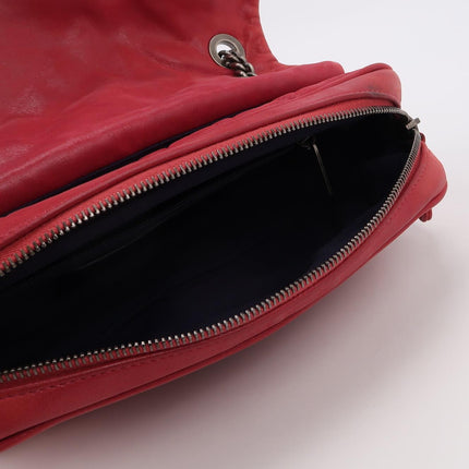 Chanel Shiva Flap Bag Distressed Pink Aged Calfskin Leather Antiqued Silver Hardware