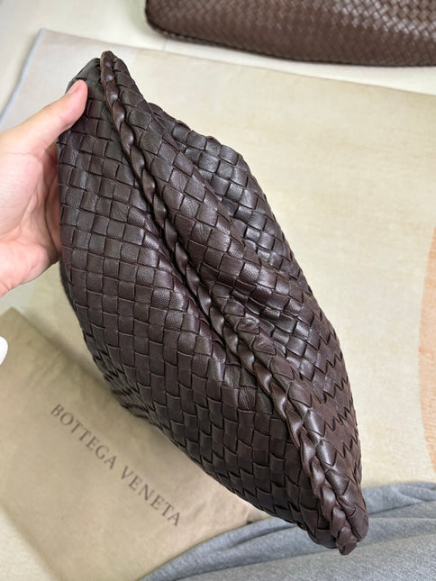 Bottega Veneta Veneta Hobo Dark Chocolate Brown Intreciatto Leather Bag Large 47cm