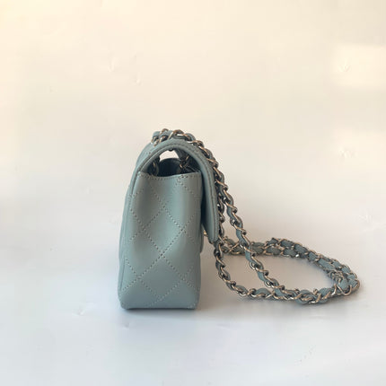 Sold Chanel Classic Flap Rectangular Mini Misty Blue Lambskin, 2011-2012